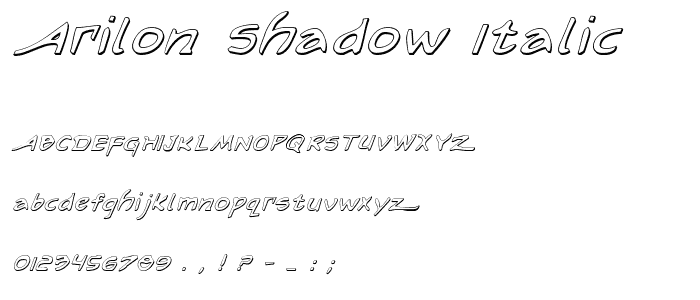 Arilon Shadow Italic font